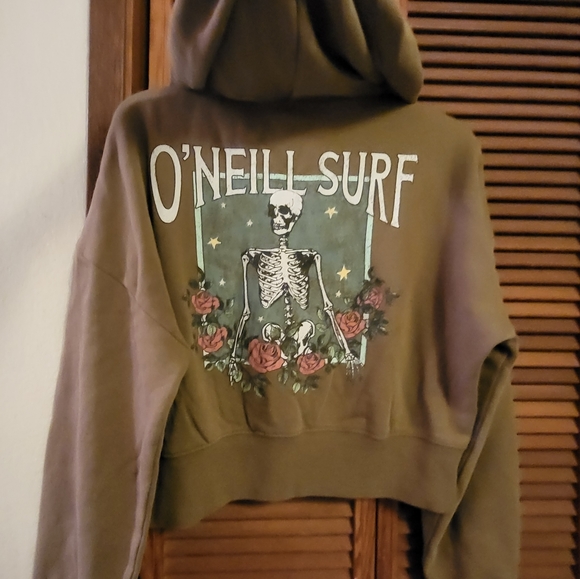O'NEILL Woman's  cropped  hoodie sweatshirt. size XL - Picture 1 of 7